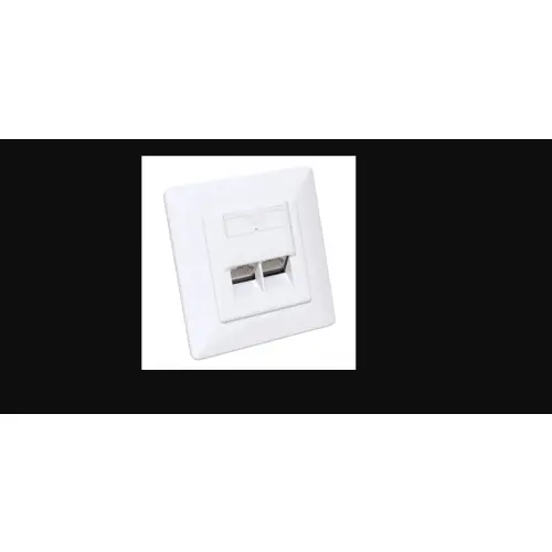 Intellinet 771900 Gniazdo sieciowe podtynkowe 2xRJ45 Cat6 10G, STP, 80x80mm, białe