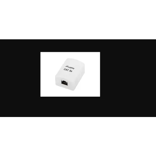 gniazdo natynkowe kat.5e 1x RJ45 ekranowane białe