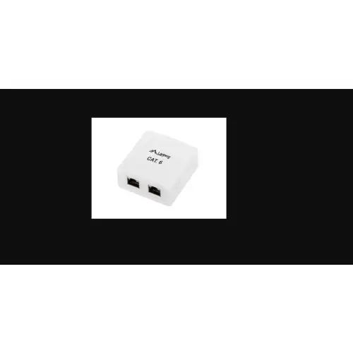 gniazdo natynkowe kat.6 2x RJ45 ekranowane białe
