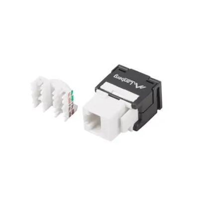 Lanberg moduł Keystone gniazdo beznarzędziowy RJ45 - LSA kat.6A UTP 180°