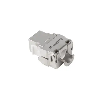 Lanberg moduł Keystone gniazdo beznarzędziowy RJ45 - LSA kat.6A FTP 180°