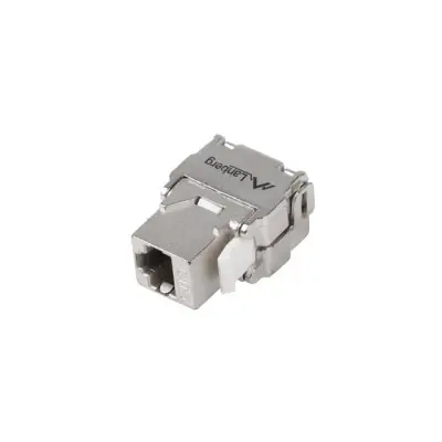 Lanberg moduł Keystone gniazdo beznarzędziowy RJ45 - LSA kat.6A FTP 180°