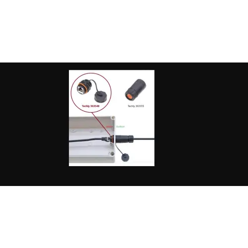 Techly 363548 Łącznik RJ45 Cat6a ekranowany, z możliwością ochrony IP68