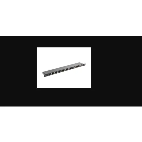 Lanberg Patch Panel 24 port 0.5U 19" kat.5E FTP ekranowany czarny