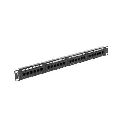 Lanberg Patch Panel 24 port 1U 19" kat.6 UTP czarny