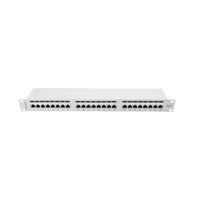 Lanberg Patch Panel 24 port 1U 19" kat.6 FTP ekranowany szary