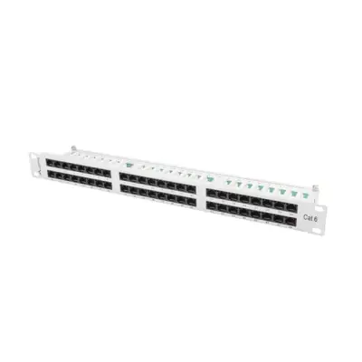 Lanberg Patch Panel 48 port 1U 19" kat.6 UTP szary