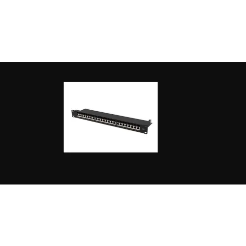 Lanberg Patch Panel 24 port 1U 19" kat.7 FTP ekranowany czarny