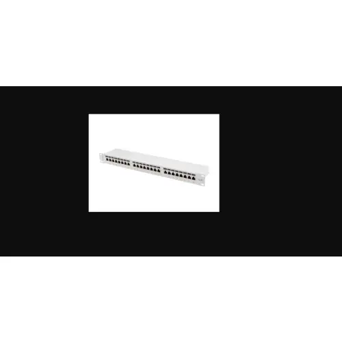Lanberg Patch Panel 24 port 1U 19" kat.6A FTP ekranowany szary