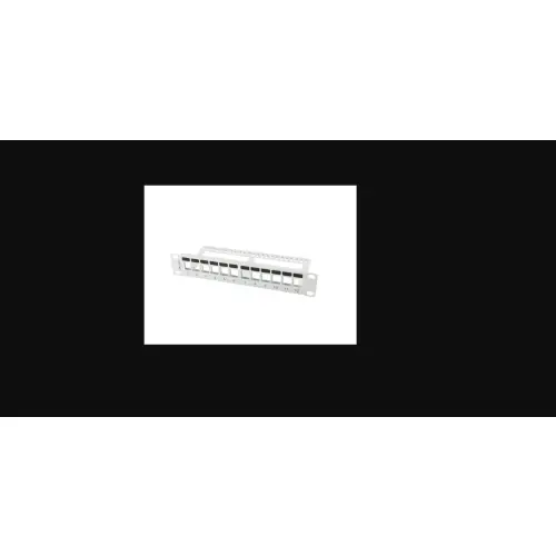 Lanberg Patch Panel pusty 12 port 1U 10" z organizerem do modułów Keystone szary