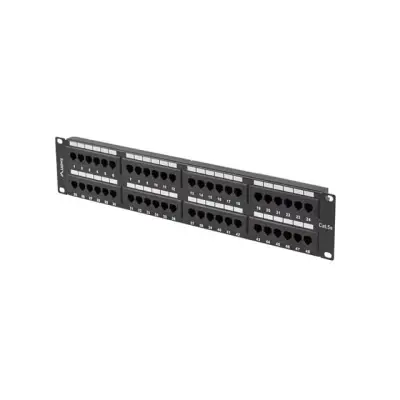 Lanberg Patch Panel 48 port 2U 19" kat.5E UTP czarny