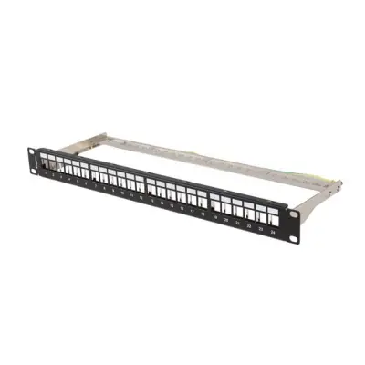 Lanberg Patch Panel pusty 24 port 1U 19" FTP do modułów Keystone czarny