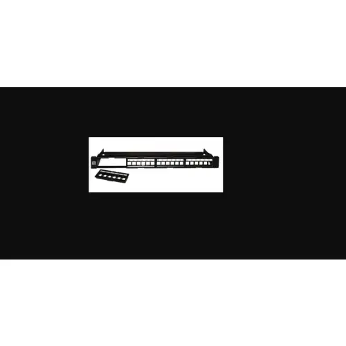 Techly 368567 Patch panel na 24 moduły Keystone, 1U, Rack 19