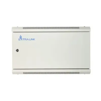 Extralink EX.12998-6U 600x450 ASP Szara Szafa rack montowana na ścianie, drzwi blaszane pełne