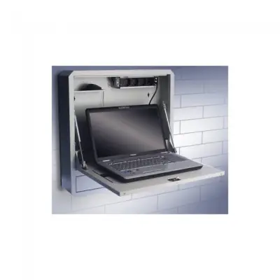 Techly 026845 Szafka ścienna zabezpieczająca do notebooka 19", szara