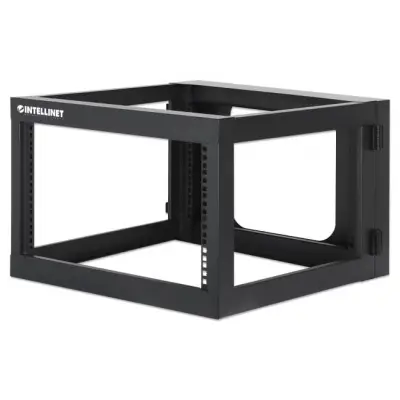 Intellinet 716031 Rama wisząca Rack 19" 6U 604x555, z tylnym otwarciem, 4 słupki montażowe
