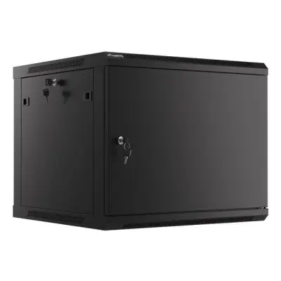 Lanberg szafa rack wisząca 19" 9U 600X600 czarna drzwi metalowe