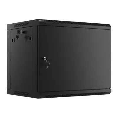 Lanberg szafa rack wisząca 19" 9U 600X450 czarna drzwi metalowe