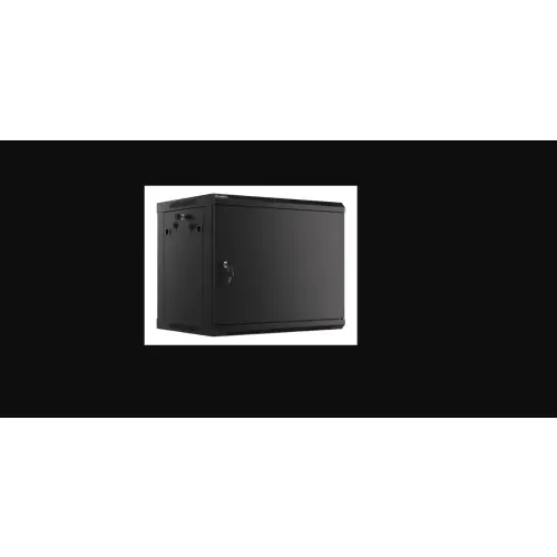 Lanberg szafa rack wisząca 19" 9U 600X450 czarna drzwi metalowe