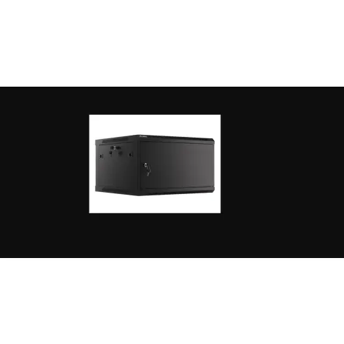 Lanberg szafa rack wisząca 19" 6U 600X600 czarna drzwi metalowe