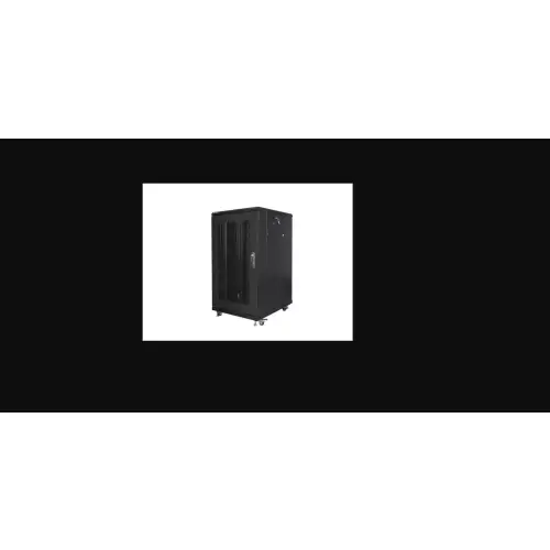 Lanberg szafa rack stojąca 19" 22U 600x800 czarna drzwi perforowane