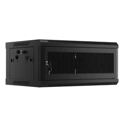 Lanberg szafa rack wisząca 19" 4U 600X450 czarna drzwi perforowane