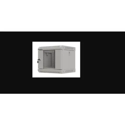 Lanberg szafa rack wisząca 10" 4U 300x300 szara drzwi przeszklone (flat pack)