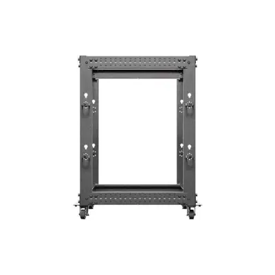 Lanberg Open Rack 15U 600x600-1100 regulowany czarny