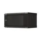 Lanberg szafa rack wisząca 19" 4U 540X350 czarna drzwi przeszklone