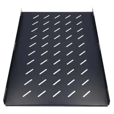 Extralink EX.8642-1U 750mm Czarna Półka 19", mocowana punktowo, do szaf o głębokości 1000mm