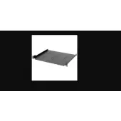 Intellinet Półka 1U 305mm rack 19" perforowana czarna