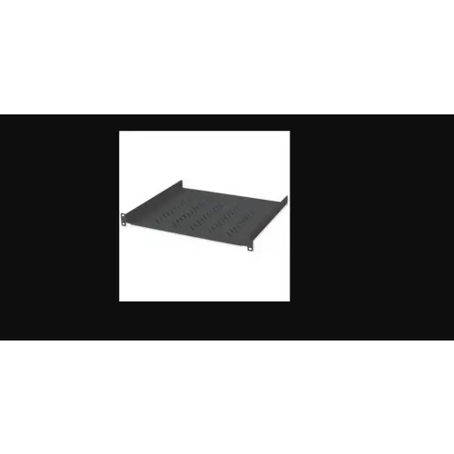 Intellinet Półka 1U 400mm rack 19" 2 punkty mocowania, perforowana, czarna_