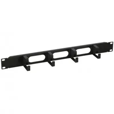 Intellinet 204279 Organizer kabli do szaf Rack 19", 1U, 4 uchwyty 48mm, czarny