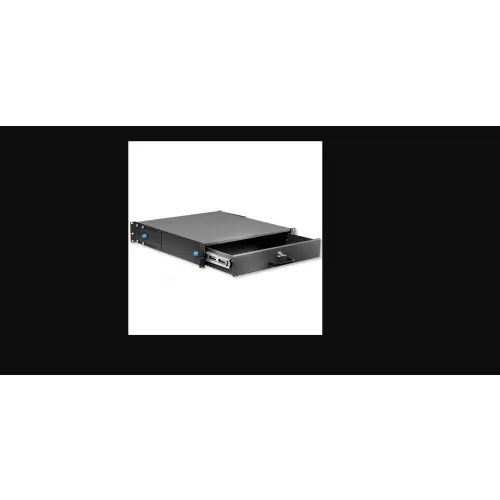 Intellinet 904100 Szuflada 2U do szaf Rack 19", z zamkiem, 465mm, czarna