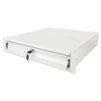 Intellinet 715843 Szuflada 2U do szaf Rack 19", z zamkiem, 466mm, szara