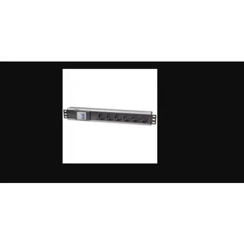 Intellinet 711432 Listwa zasilająca Rack 19" 1.5U, 6x Schuko, z wyłącznikiem, kabel 1.6m