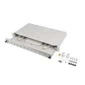 Lanberg Przełącznica światłowodowa 12XSC Simplex / 12XLC Duplex Rack 19'' 1U szara