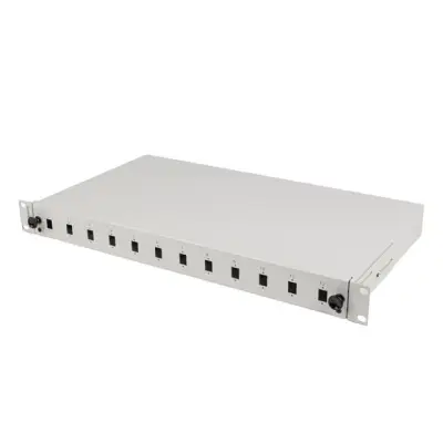 Lanberg Przełącznica światłowodowa 12XSC Simplex / 12XLC Duplex Rack 19'' 1U szara