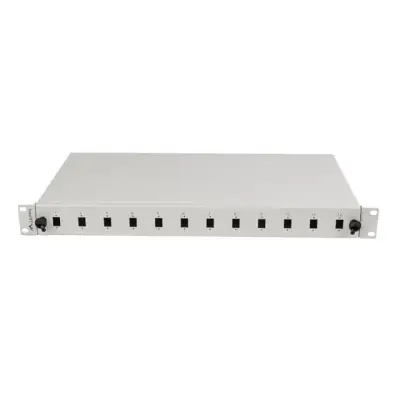 Lanberg Przełącznica światłowodowa 12XSC Simplex / 12XLC Duplex Rack 19'' 1U szara