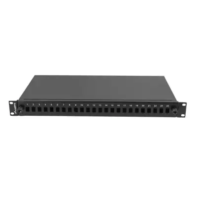 Lanberg Przełącznica światłowodowa 24XSC Simplex / 24XLC Duplex Rack 19'' 1U czarna