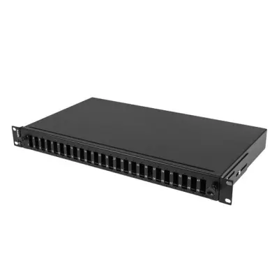 Lanberg Przełącznica światłowodowa 24XSC Duplex / 24XLC Quad Rack 19'' 1U czarna