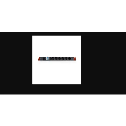 Techly 100471 Listwa zasilająca PDU Rack 19" 1U, 6x Schuko, 250V/16A kabel 3m
