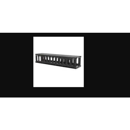 Techly 108316 Organizer kabli 2U do szaf Rack 19" z pokrywą, czarny_