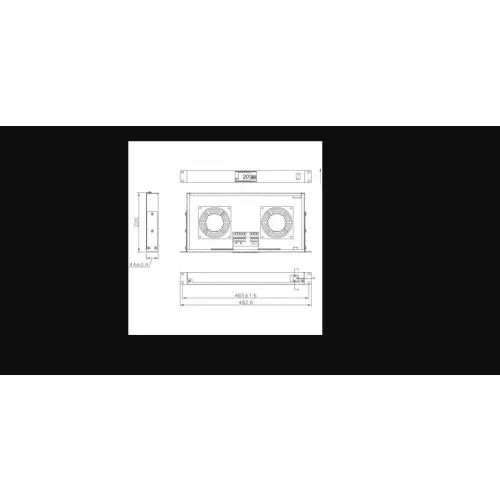 Techly 023349 Panel chłodzący 2x23W Rack 19