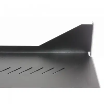 Techly 360882 Półka 1U 150mm rack 19, 2 punkty mocowania, perforowana, czarna