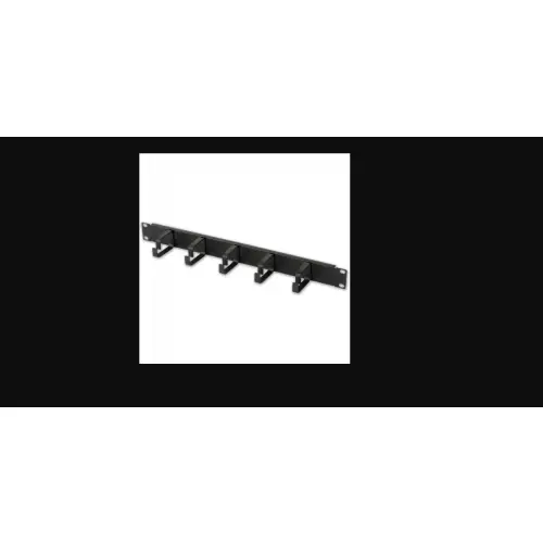 Techly 305922 Organizer kabli do szaf Rack 19", 1U, 5 uchwytów 65mm, czarny
