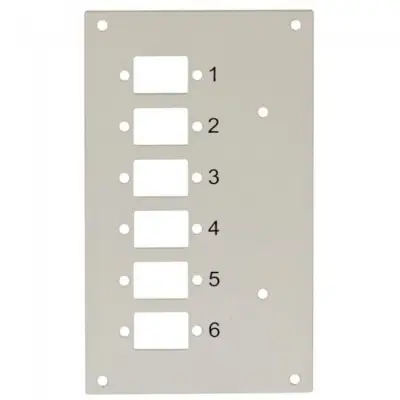 Techly 109825 Panel przedni na 6 adapterów SC Simplex lub LC Duplex, do przełącznicy DIN