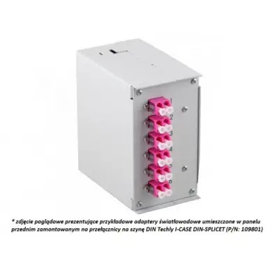 Techly 109825 Panel przedni na 6 adapterów SC Simplex lub LC Duplex, do przełącznicy DIN