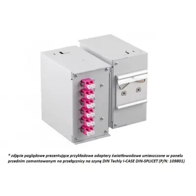 Techly 109825 Panel przedni na 6 adapterów SC Simplex lub LC Duplex, do przełącznicy DIN