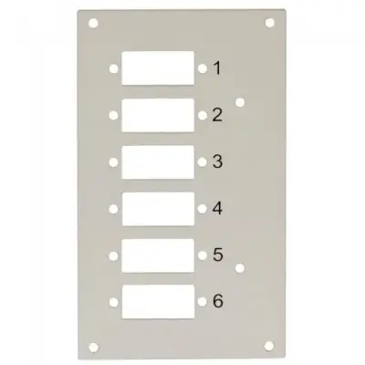 Techly 109818 Panel przedni na 6 adapterów SC Duplex lub LC Quad, do przełącznicy DIN